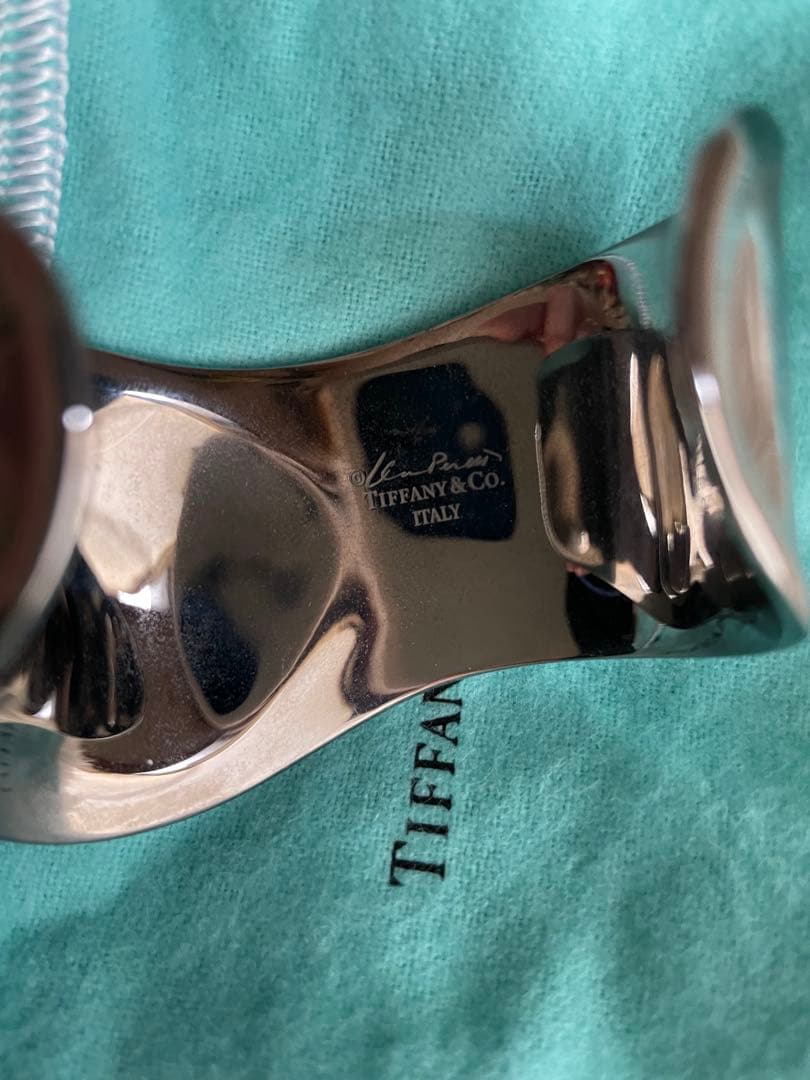 ティファニーTiffany & Co. ボーンカフ　ルテニウム左手用Sほぼ未使用