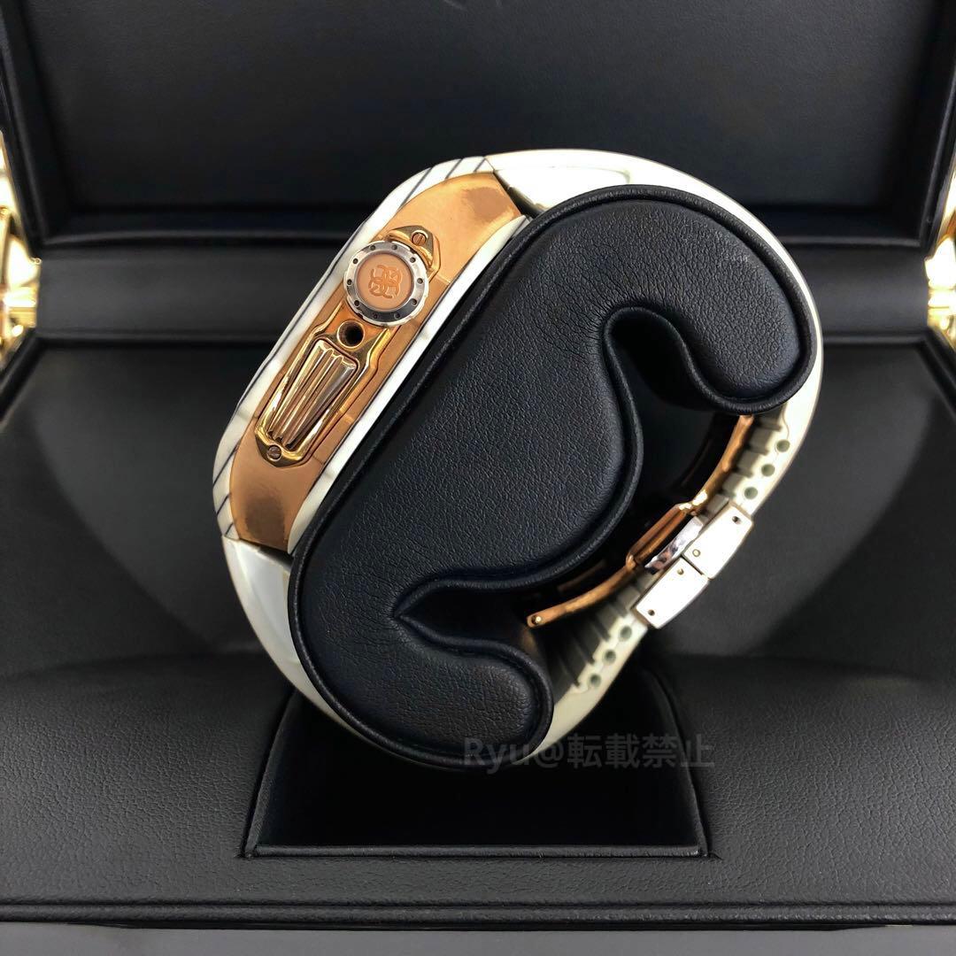 ゴールデンコンセプト アップルウォッチカバー RSC45 白 ローズゴールド