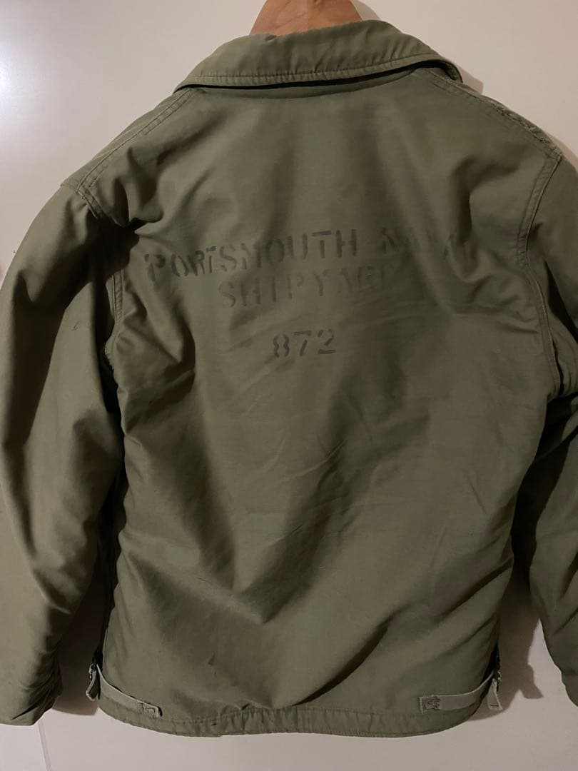 米軍実物 80's U.S. NAVY A-2 デッキジャケット L オリジナル