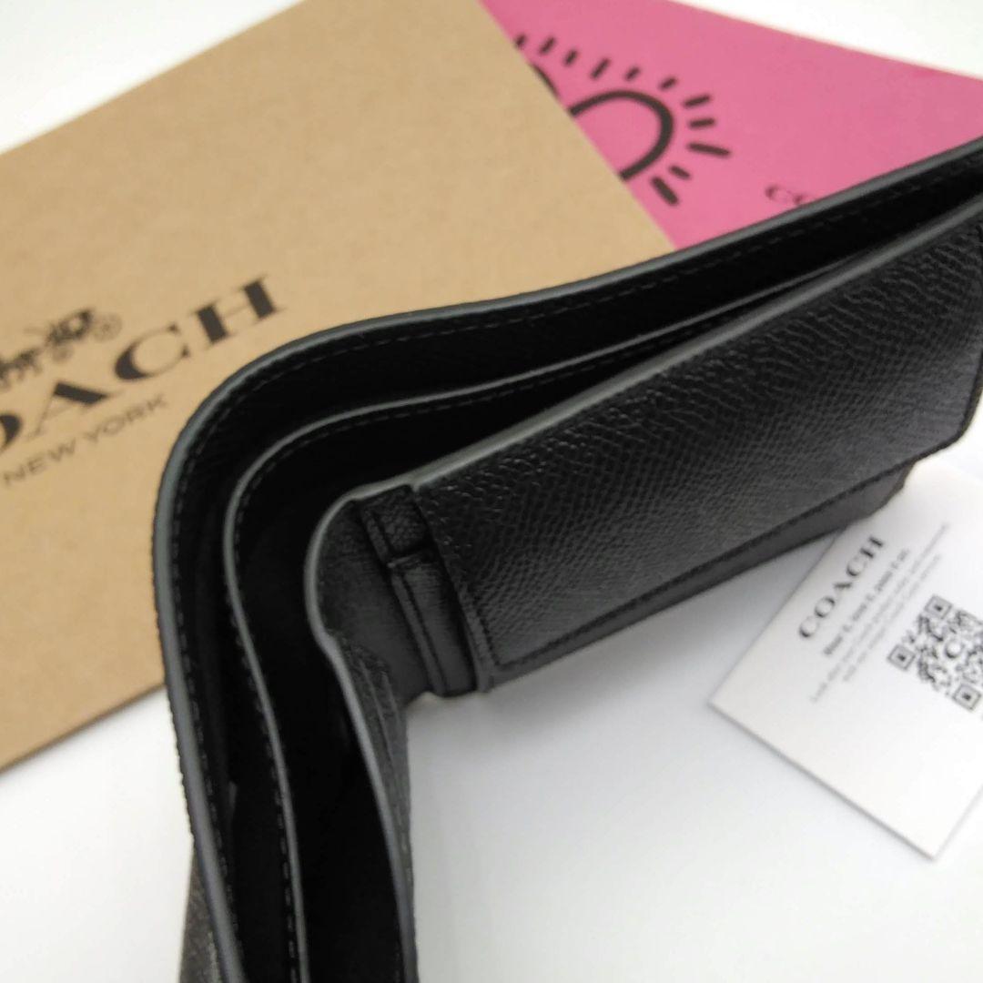 新作　新品　COACH　折り財布　メンズ　人気の小銭入れ付き