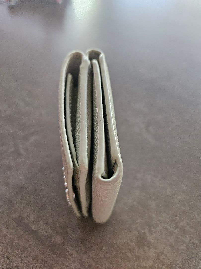 LOEWE　アナグラム　トライフォールドウォレット　三つ折り財布　ライトグリーン