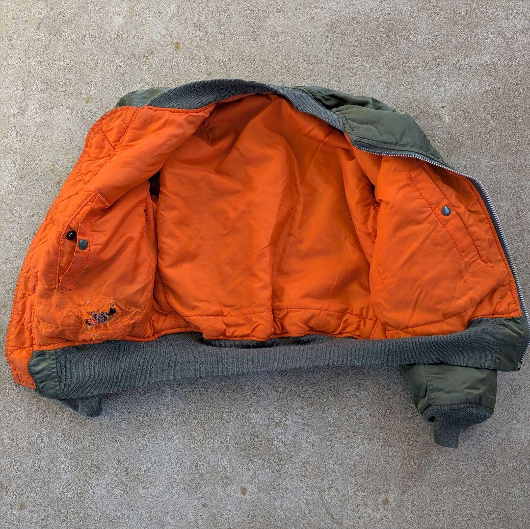 ALPHAMA-1フライトジャケット80sUSA製 3本タグ ※ポケット破れ有り