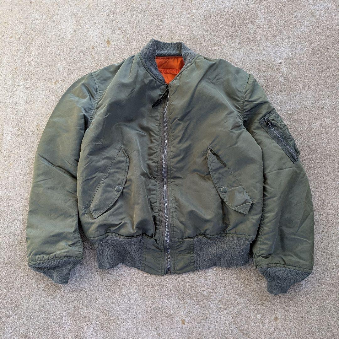 ALPHAMA-1フライトジャケット80sUSA製 3本タグ ※ポケット破れ有り