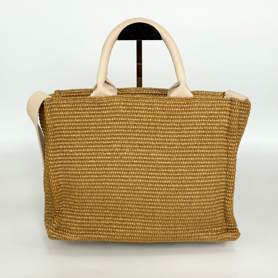 人気　MARNI マルニ　ラフィア　エフェクト　スモール　トートバッグ　ストロー