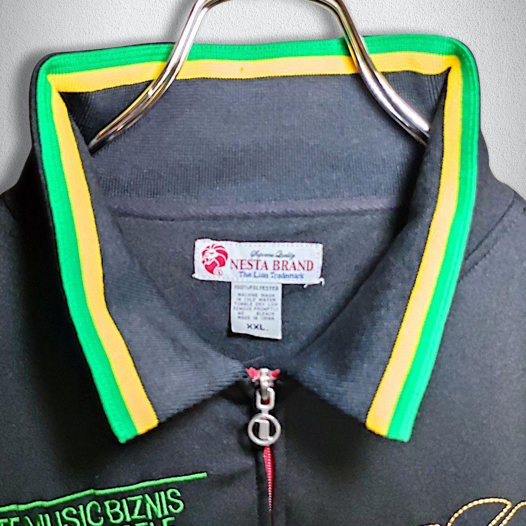 古着　トラックジャケット　NESTA　ネスタ　襟付き　刺繍　ビッグシルエット