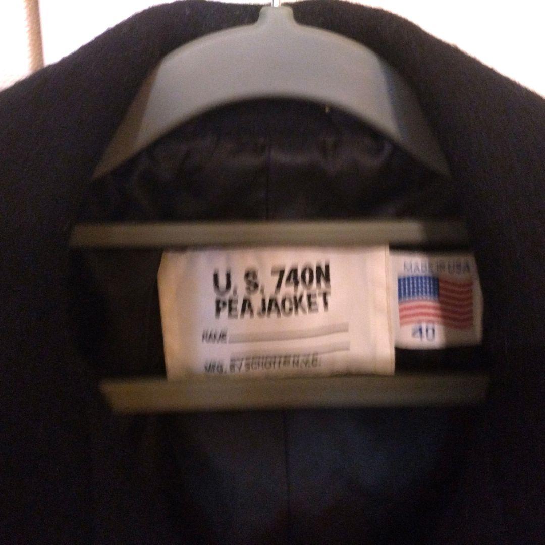 Schott U.S. 740N Pea Jacket サイズ40 黒
