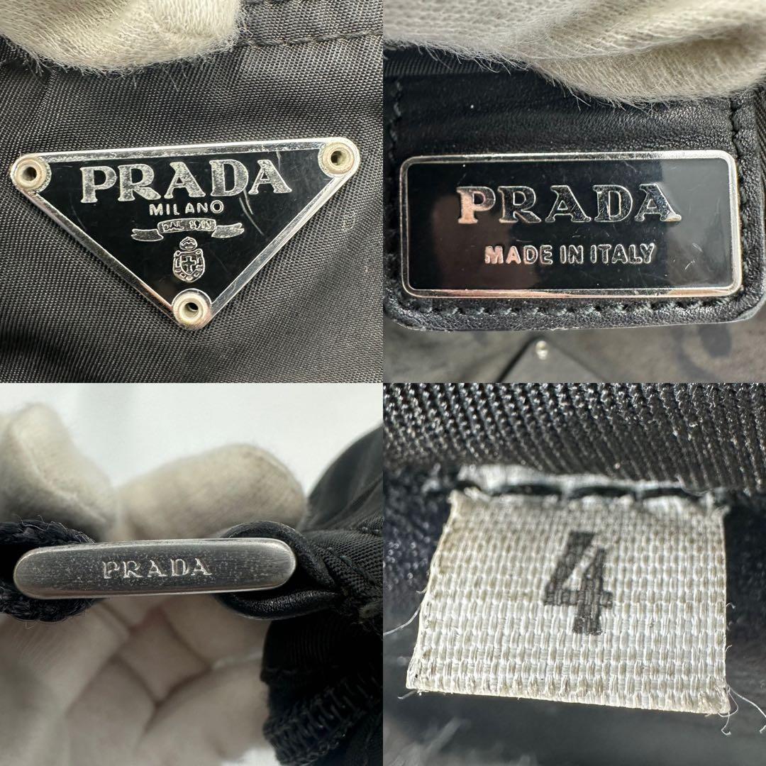 プラダ　サコッシュ　ショルダーバッグ　三角ロゴプレート　肩掛け　ナイロン　黒