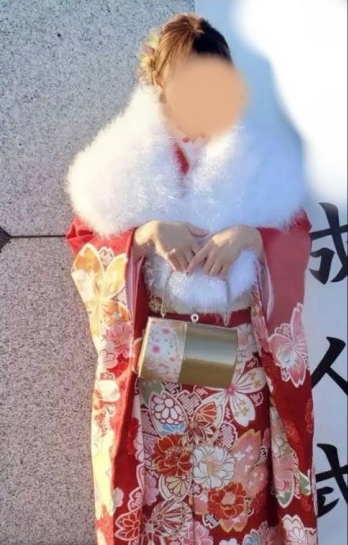 お値下げ⭐︎振袖フルセット　赤　身長149cm仕立て