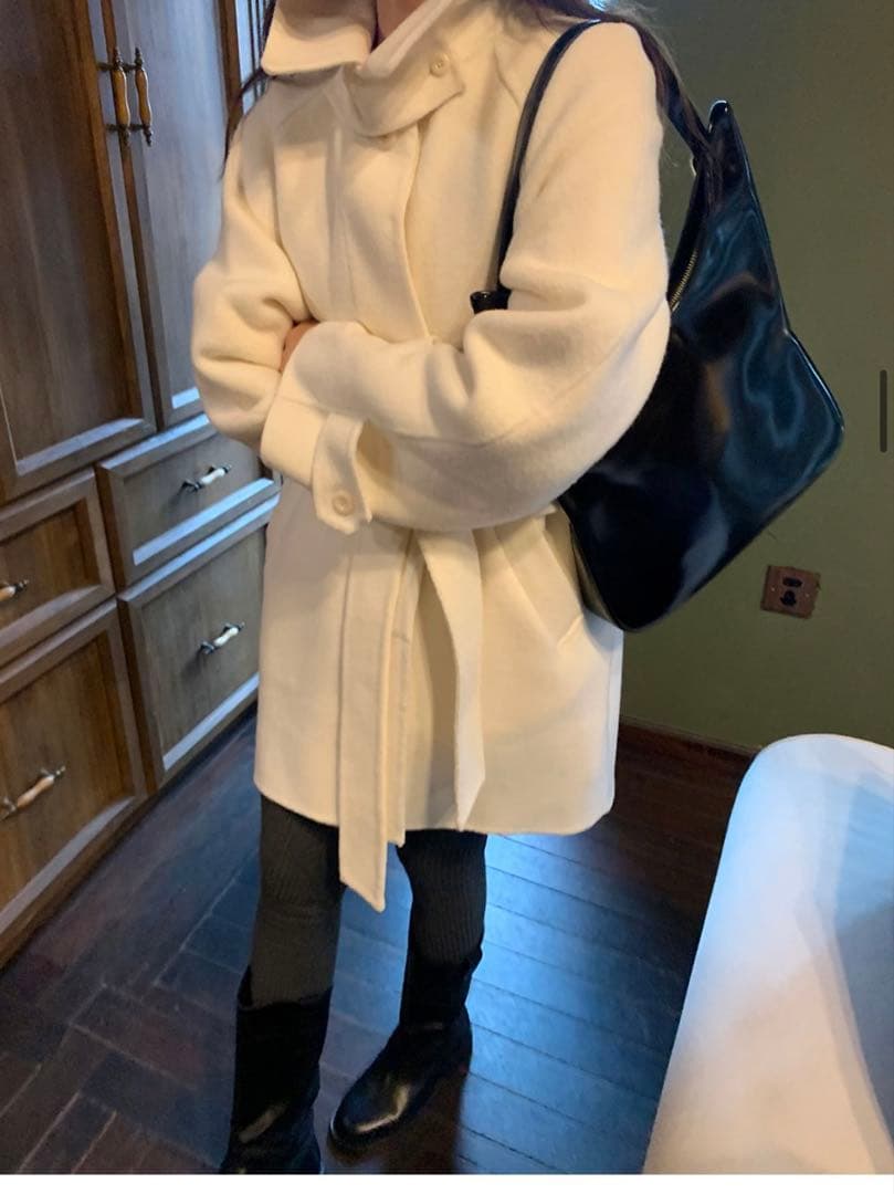 オーストラリア産メリノウール100% ハーフコート