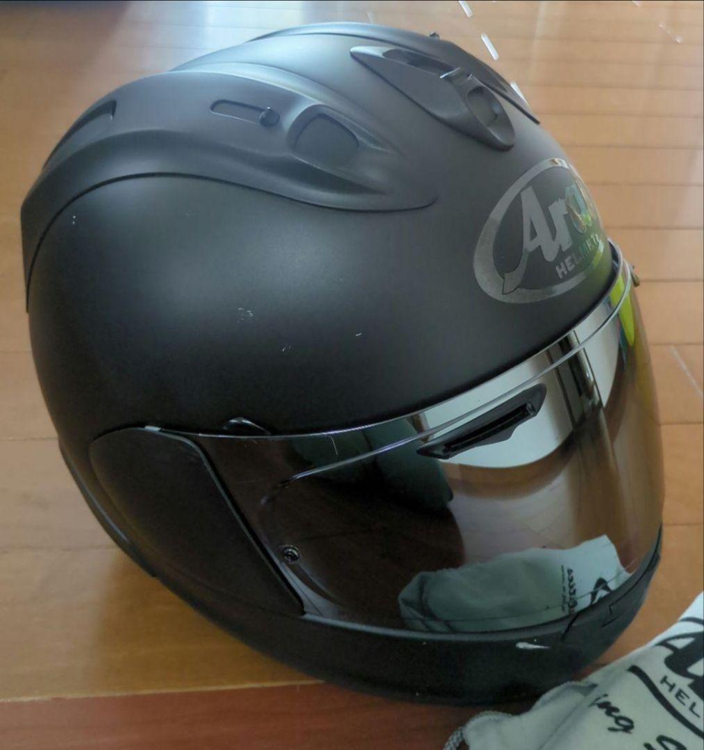 Arai RX-7 フルフェイス M マットブラック 純正、ミラーシールド付