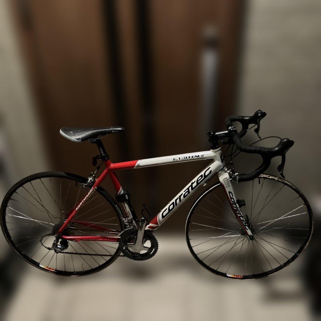 ロードバイクcorratec現状品、used品、長期自宅保管品タイヤ交換必要です