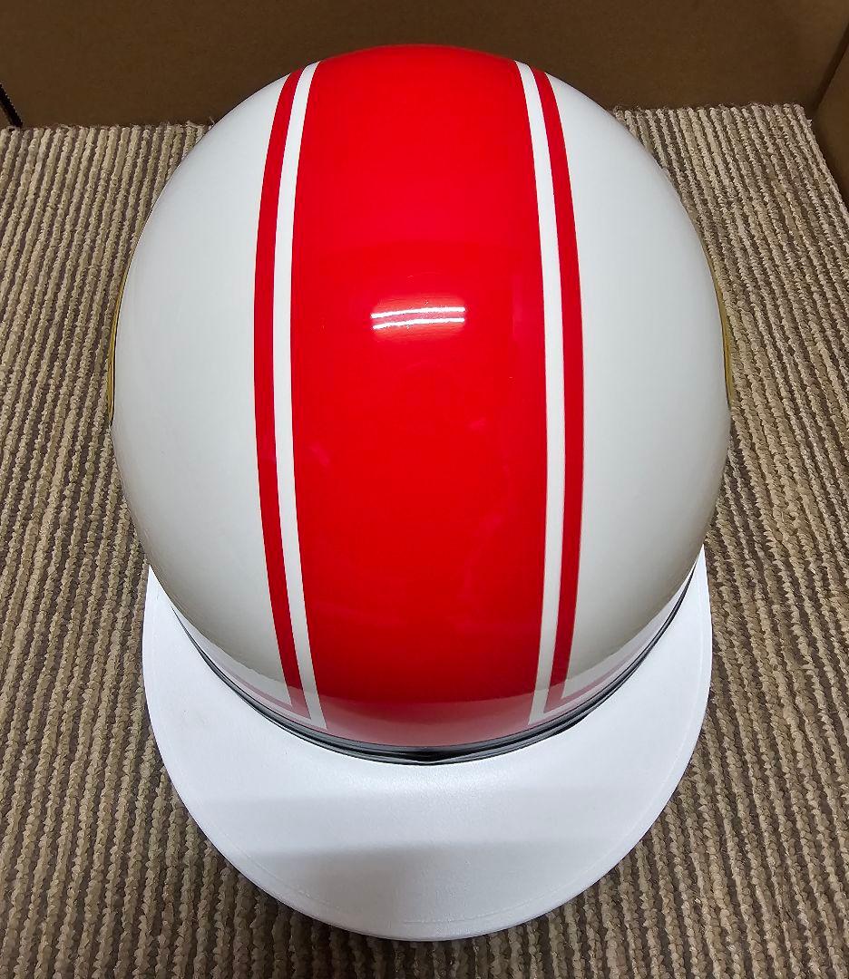 み*ち様 コルク半　ホンダ　HONDA 　赤白　ヘルメット　半キャップ