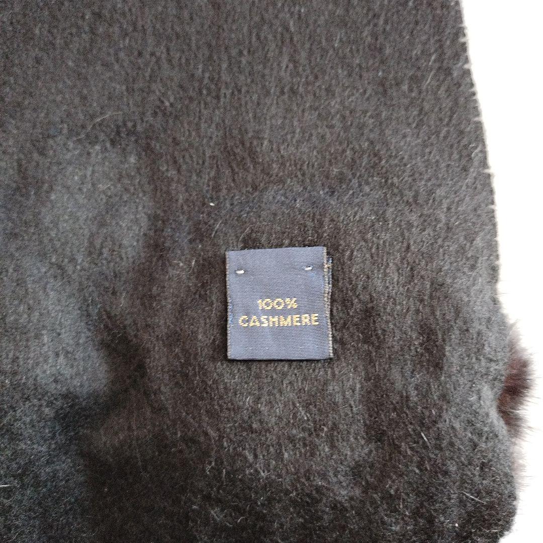 FENDI カシミヤ ポンポン ストール ブラック