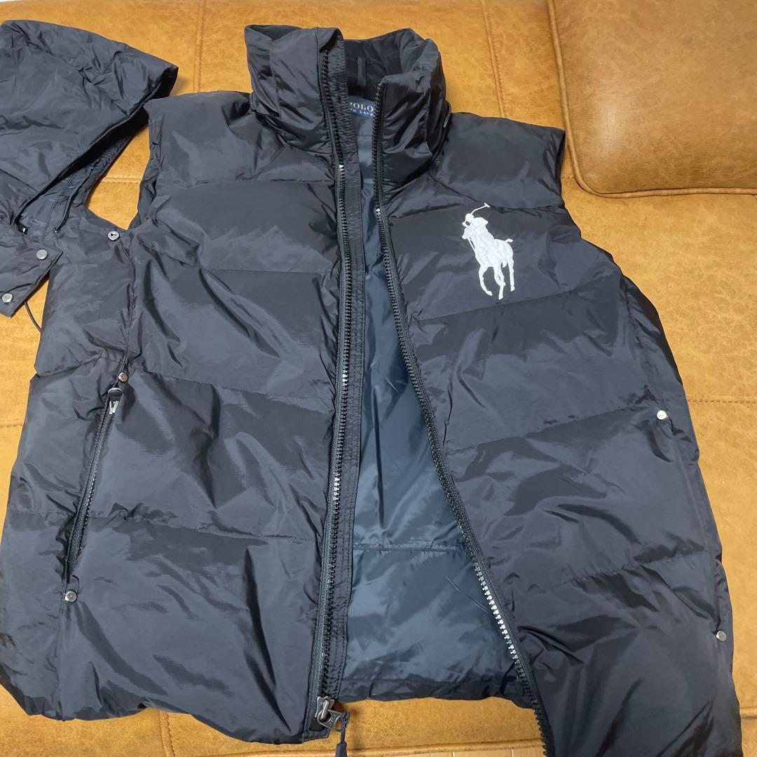 ブラック　ラルフローレン　ビッグポニー　ダウンベスト