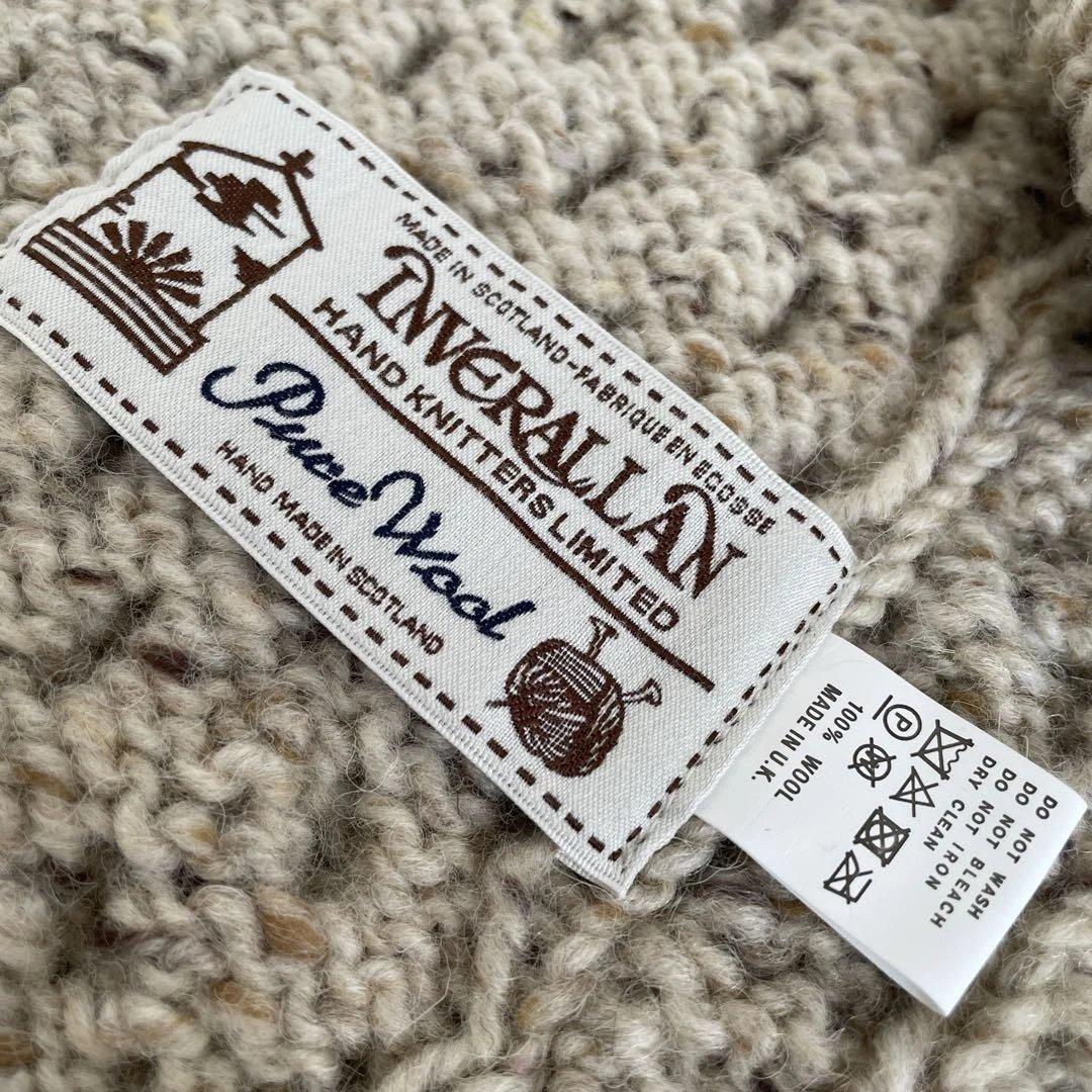 （未使用）インバーアラン　ハンドメイドマフラー　レア　スコットランド製