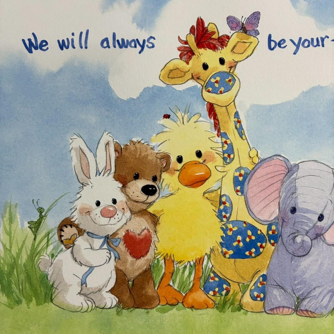 美品 スージー・スパッフォード「みんなともだち」版画 直筆サイン入 スージーズー