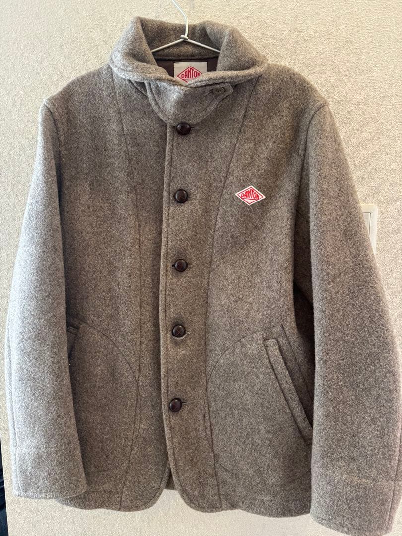 【美品試着のみ】DANTON ウールモッサコート　グレー　メンズ40