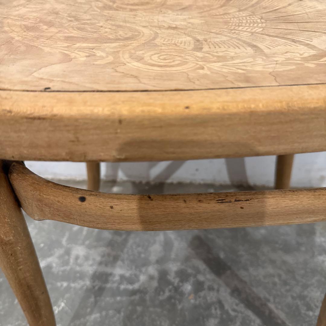 ヴィンテージ　ダイニングチェア　カフェチェア　剥離　座面装飾　2