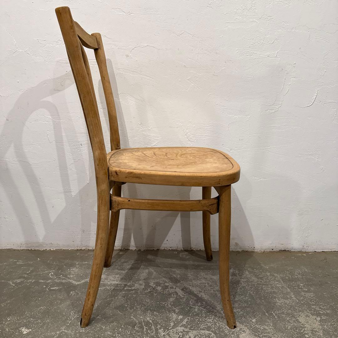 ヴィンテージ　ダイニングチェア　カフェチェア　剥離　座面装飾　2