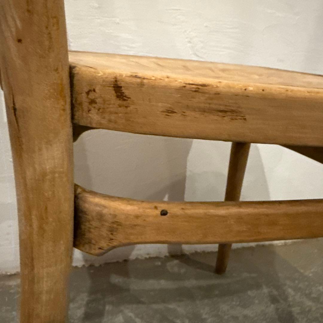 ヴィンテージ　ダイニングチェア　カフェチェア　剥離　座面装飾　2