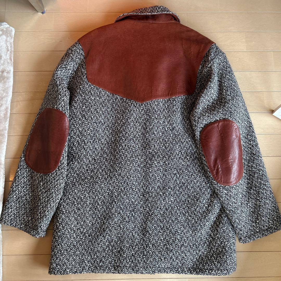 [美品]羊革　イタリア　ラムレザー　コート　ビンテージ