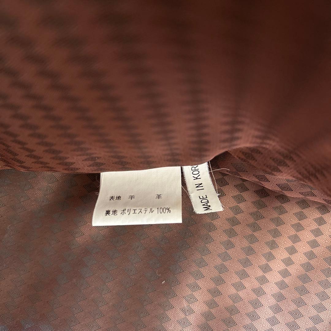 [美品]羊革　イタリア　ラムレザー　コート　ビンテージ