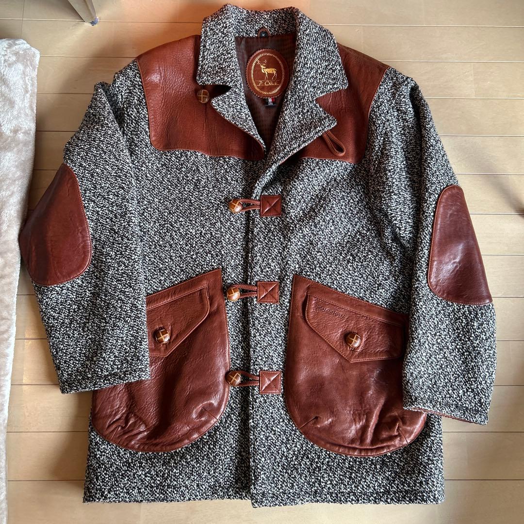 [美品]羊革　イタリア　ラムレザー　コート　ビンテージ