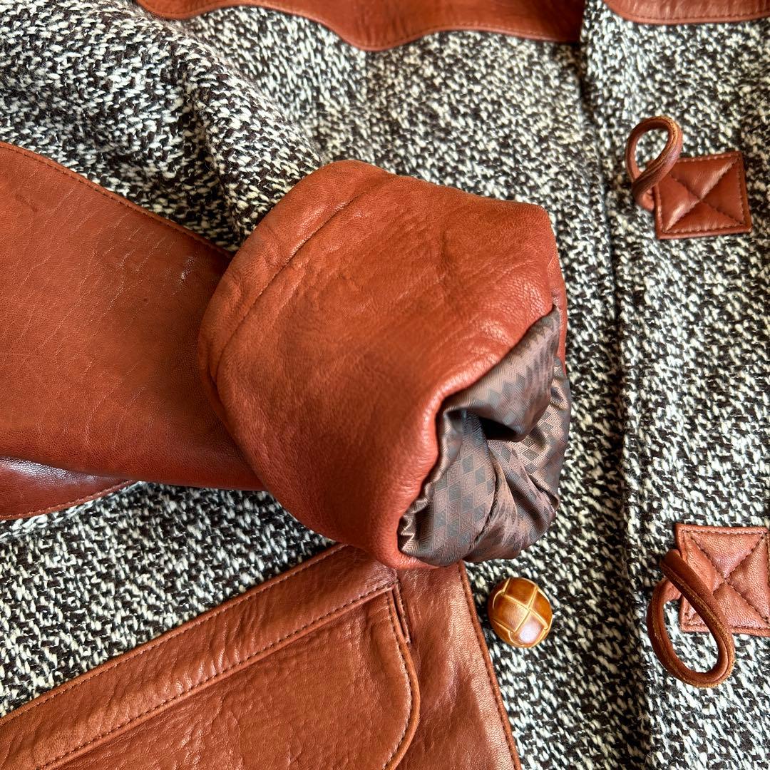 [美品]羊革　イタリア　ラムレザー　コート　ビンテージ