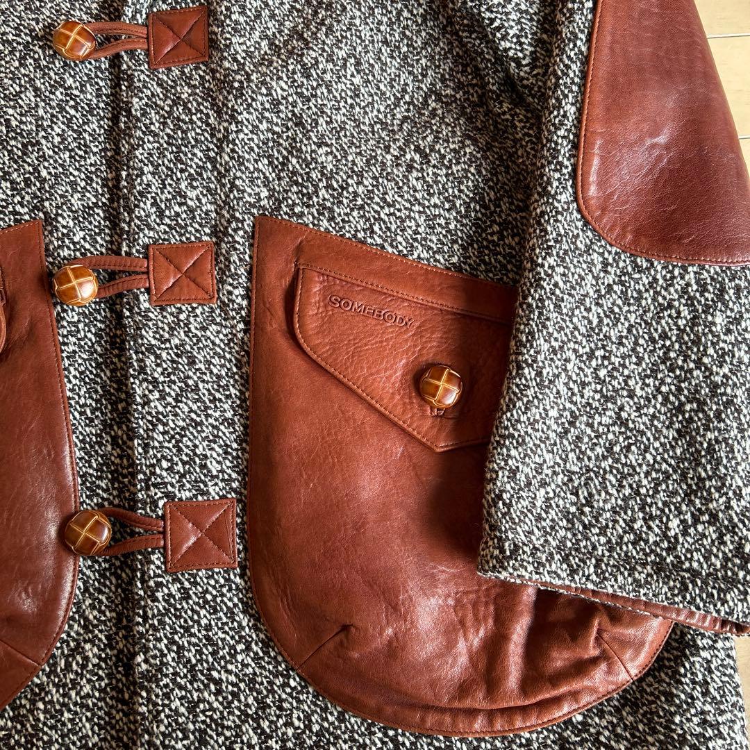 [美品]羊革　イタリア　ラムレザー　コート　ビンテージ