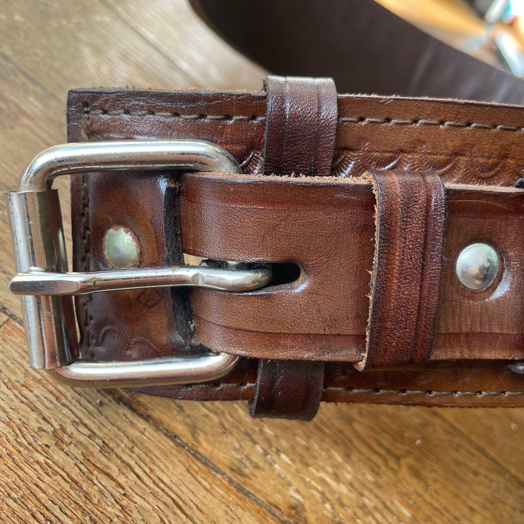 ウエスタン　肉厚レザー　ガンベルトメキシコ32弾