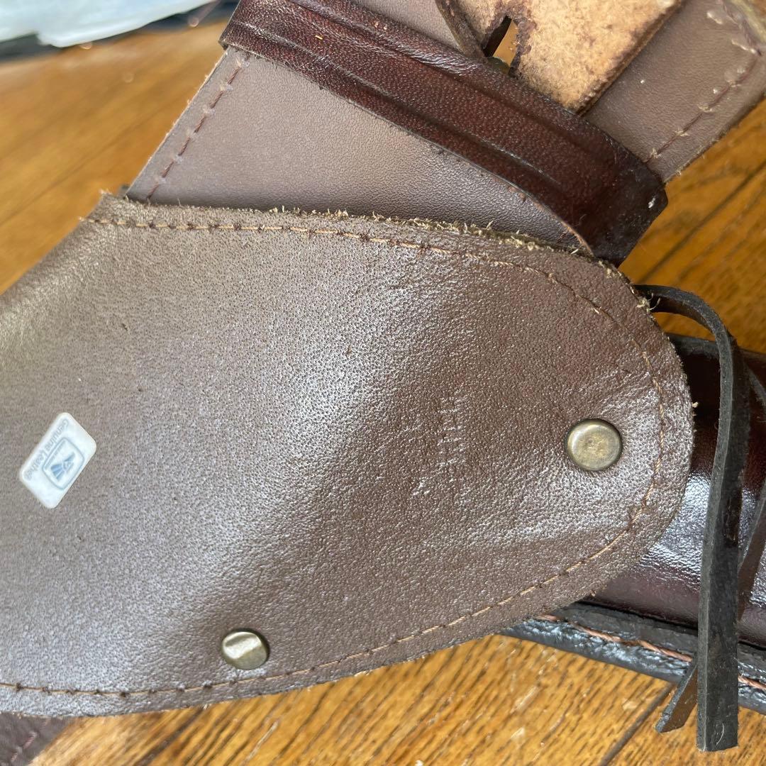 ウエスタン　肉厚レザー　ガンベルトメキシコ32弾