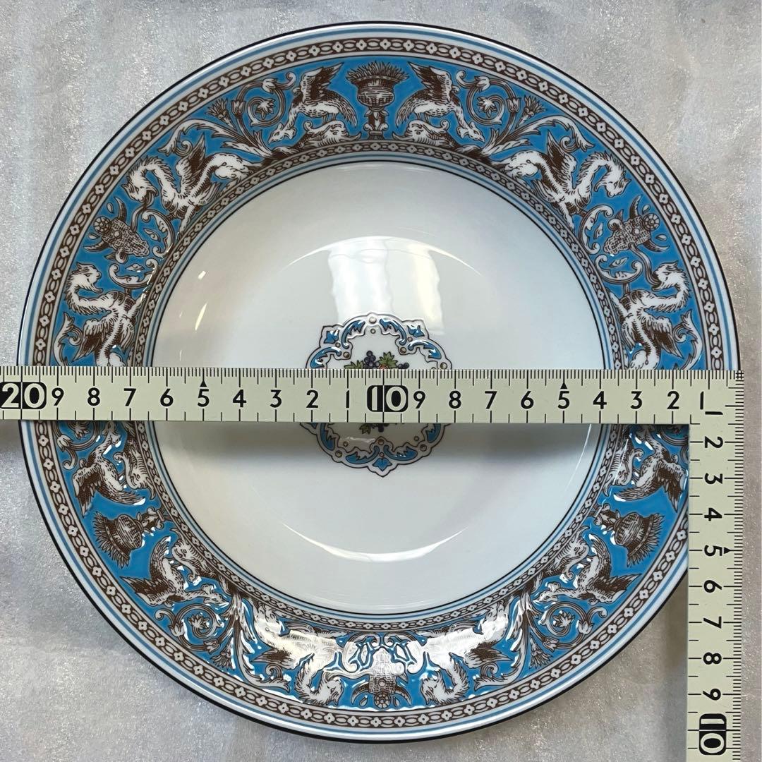 【新品・未使用】ウエッジウッド フロレンティーンターコイズ スーププレート２枚