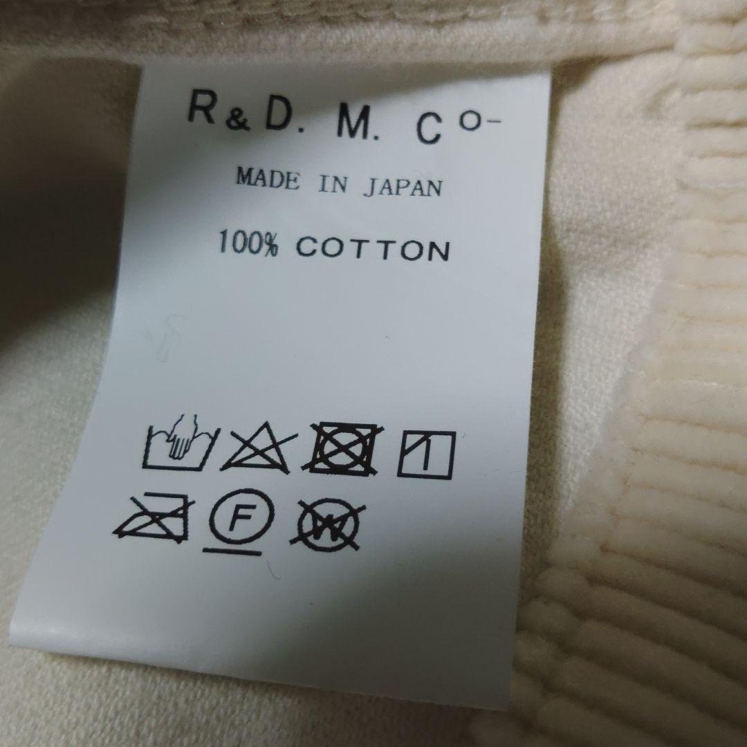 R&D.M.Co- コーデュロイノーカラージャケット　アイボリー