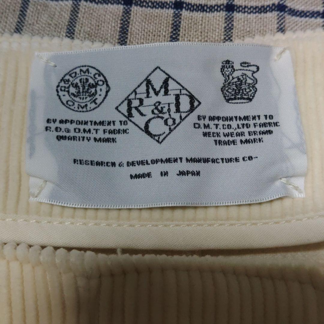 R&D.M.Co- コーデュロイノーカラージャケット　アイボリー