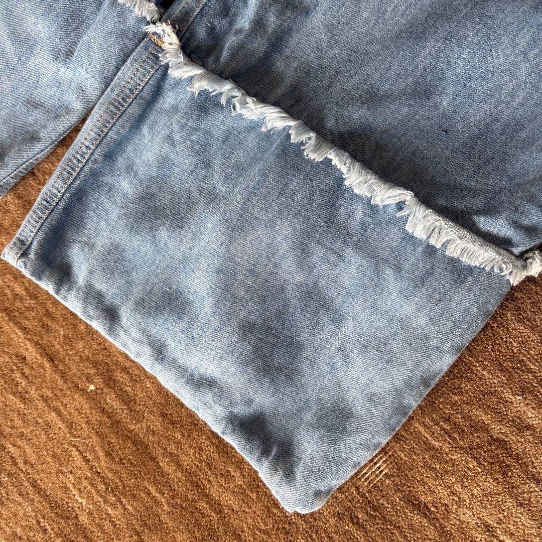 アニオナ AGNONA ロゴプレート ブルーデニムパンツ