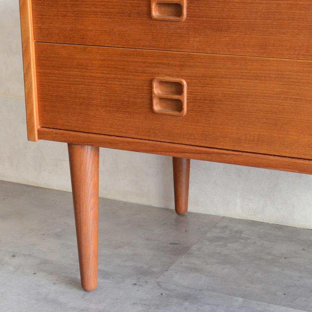 デンマーク 北欧ヴィンテージ チーク２段 ローチェスト 北欧家具 サイドテーブル