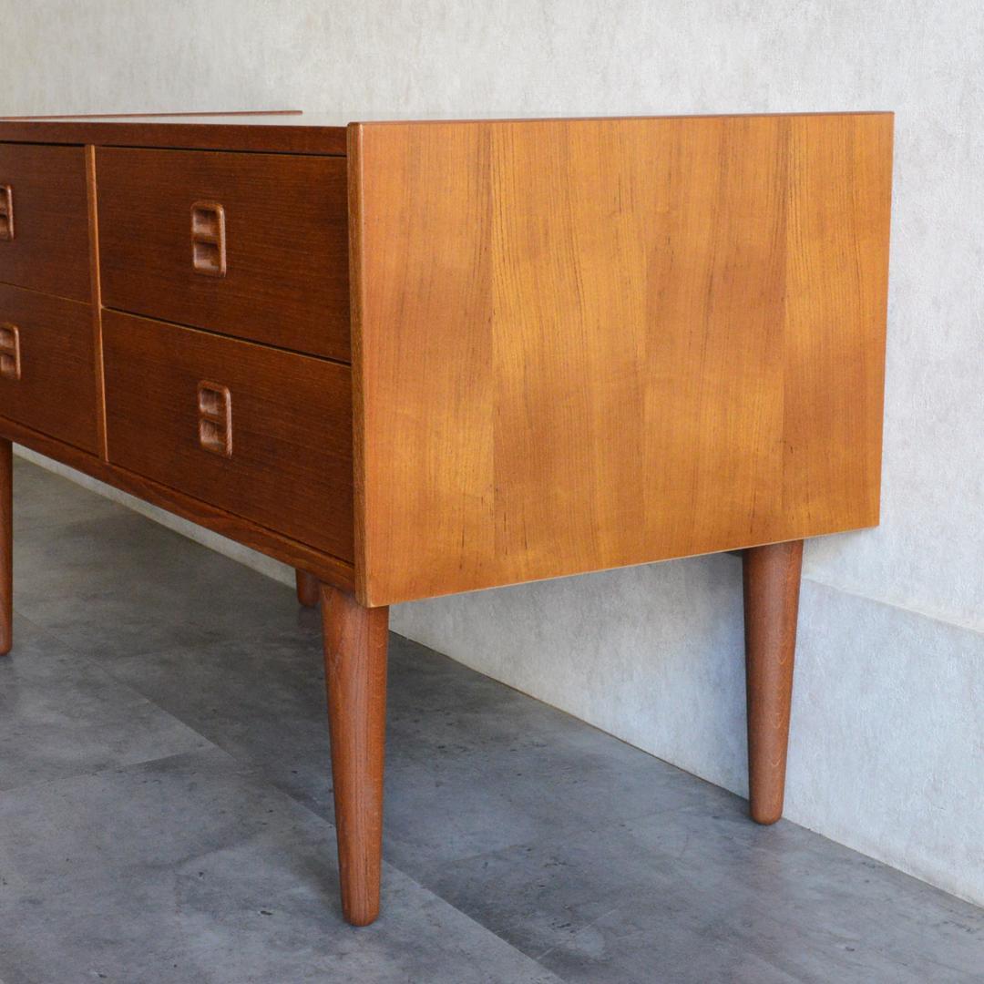 デンマーク 北欧ヴィンテージ チーク２段 ローチェスト 北欧家具 サイドテーブル