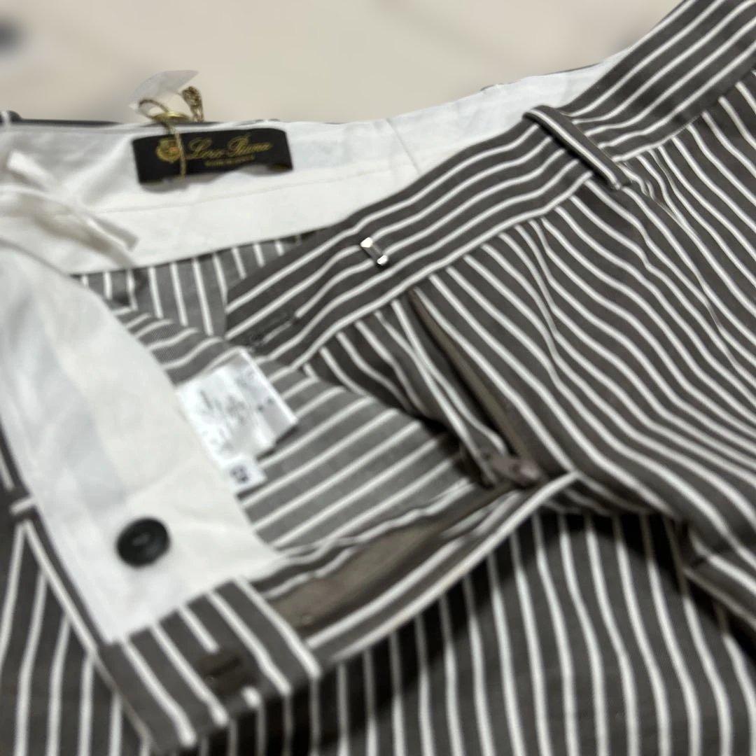 【メチュ価格】新品◆ロロピアーナ LORO PIANA 麻混ストライプ