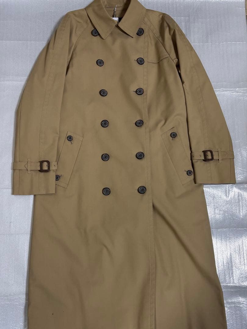 新品タグ付　Aquascutum ベージュ ロングトレンチコート