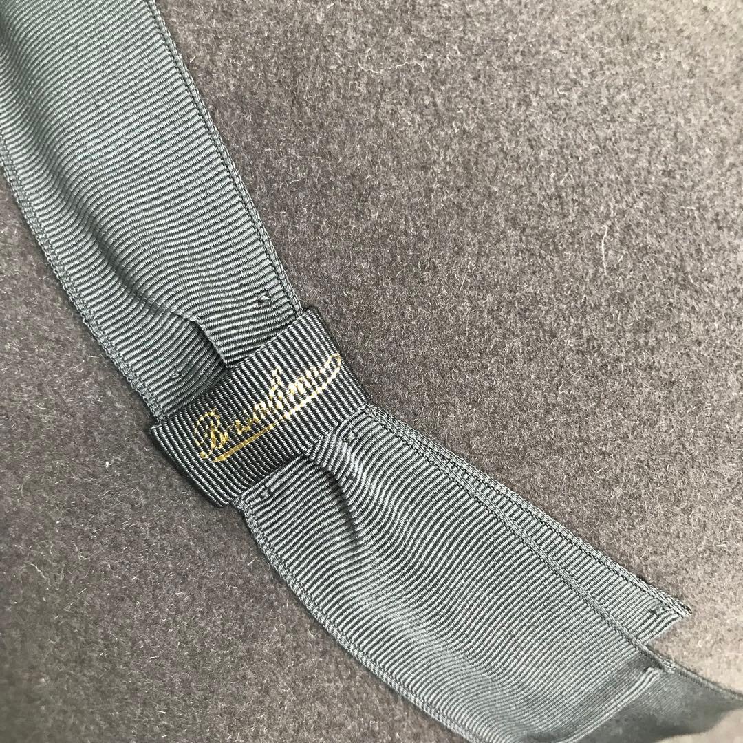 ボルサリーノ　ハット　61　チャコールブラック　ラビットファー　イタリア製