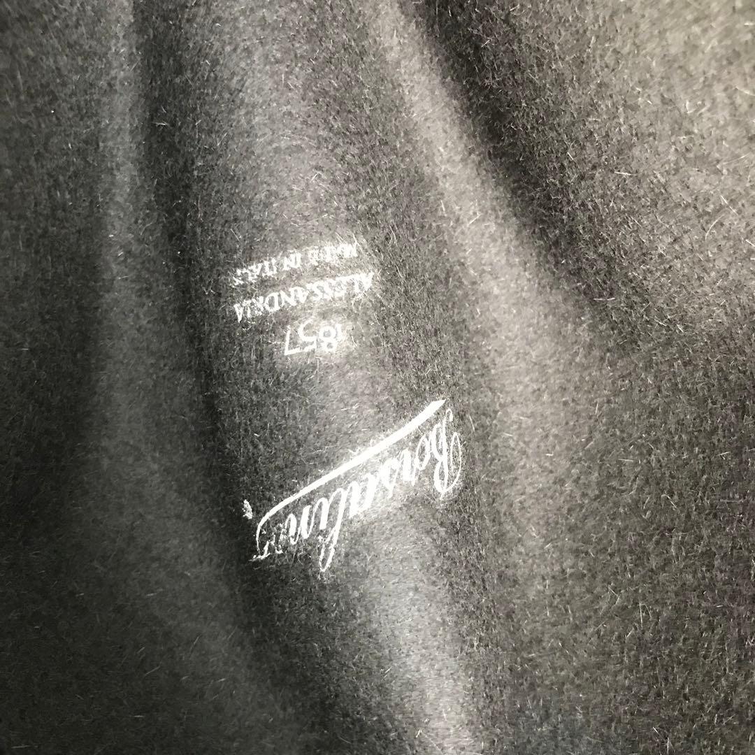 ボルサリーノ　ハット　61　チャコールブラック　ラビットファー　イタリア製