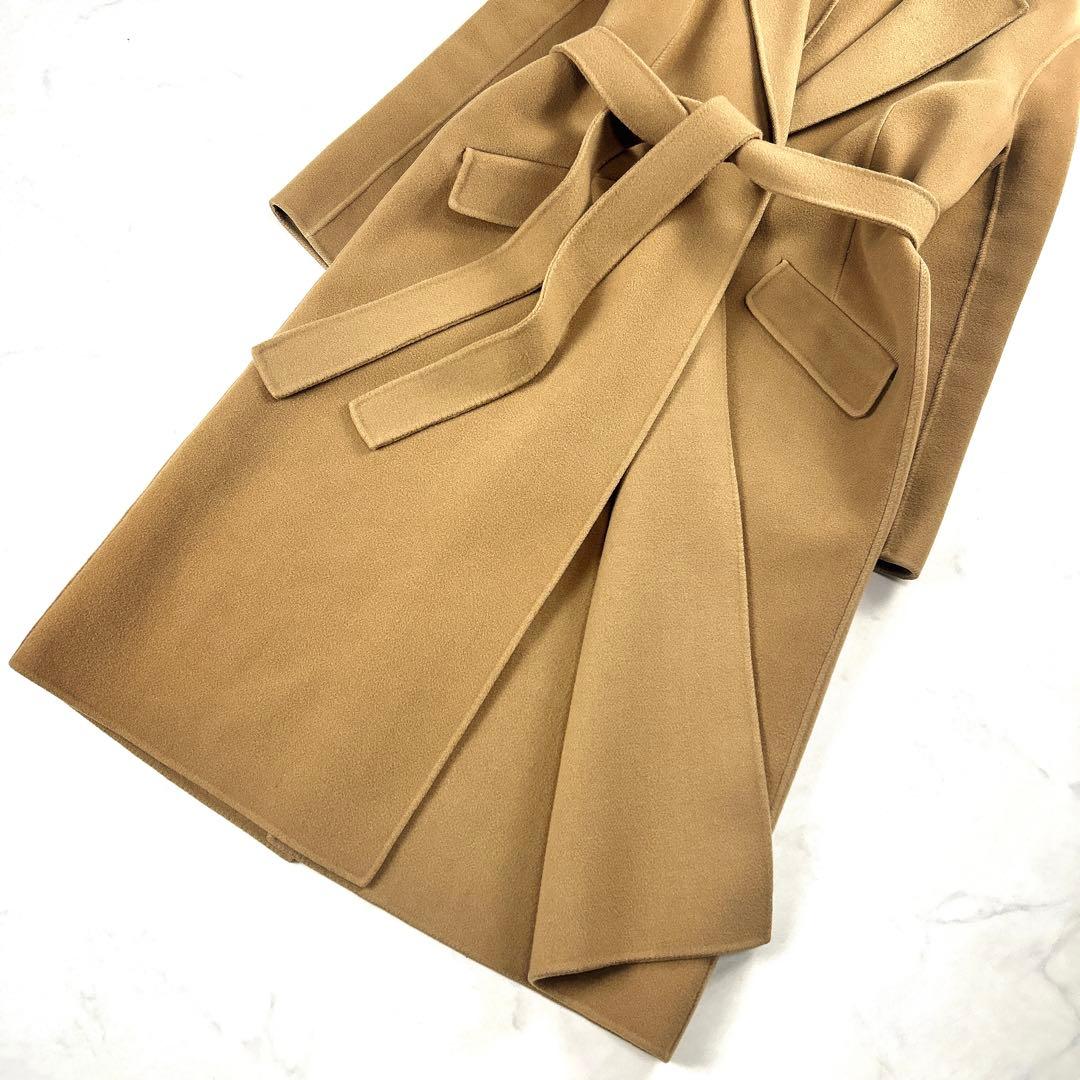 マルティニーク リバーコート キャメル ロング ベルト付 カシミヤ混