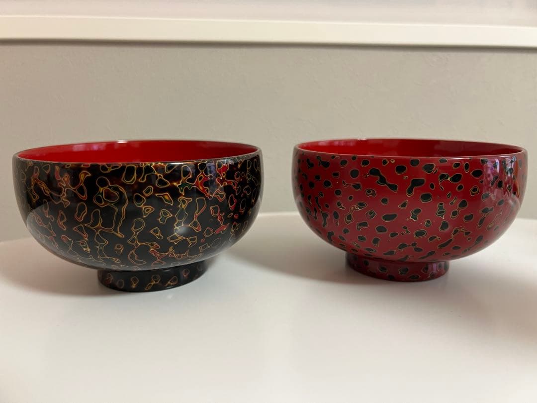 津軽塗り 漆器 夫婦椀と大皿菓子皿セット