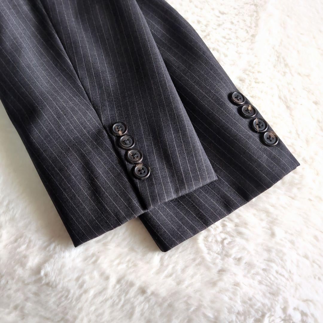 ポロラルフローレン ストライプ ビンテージ スーツ スリーピース チャコール