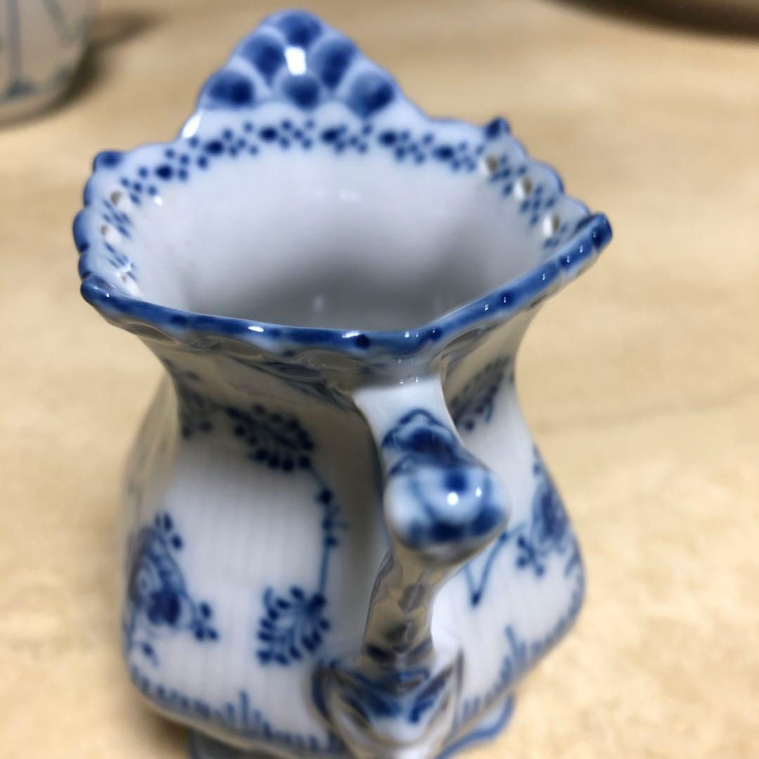 ロイヤルコペンハーゲン　ブルーフルーテッド フルレース　　クリームピッチャー
