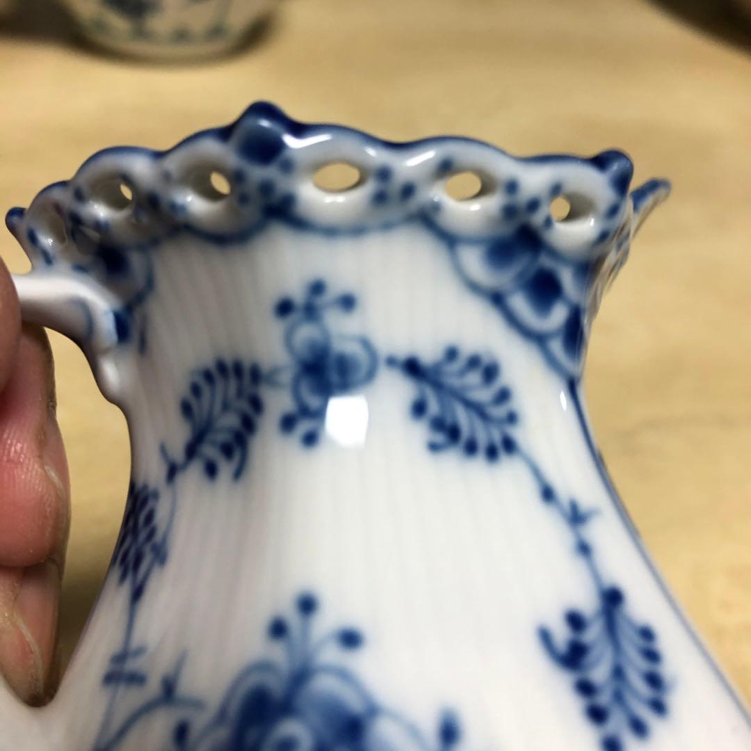 ロイヤルコペンハーゲン　ブルーフルーテッド フルレース　　クリームピッチャー