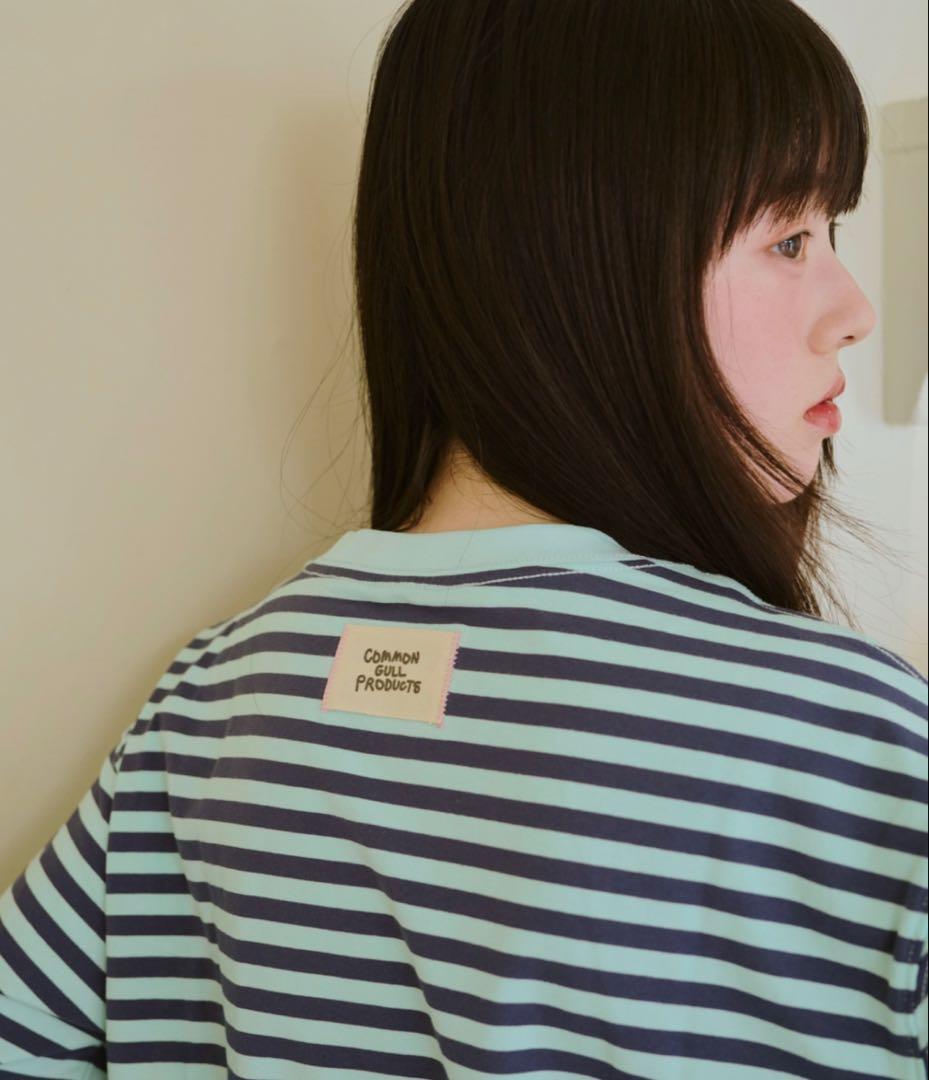 【common gull products】 青虫ボーダーT25fw ネイビーS