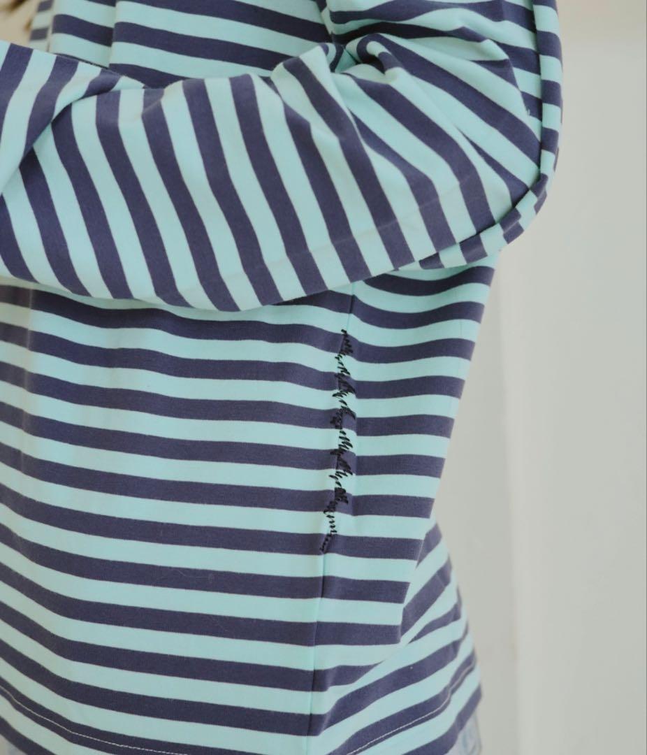 【common gull products】 青虫ボーダーT25fw ネイビーS