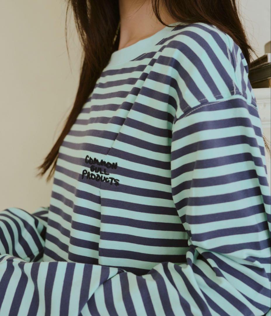 【common gull products】 青虫ボーダーT25fw ネイビーS