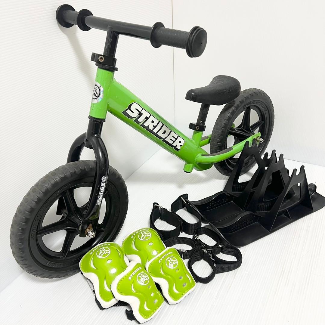 ストライダー キックバイク STRIDER12 緑 クラシック アタッチメント